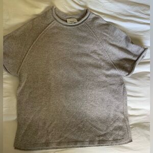 Phillip Lim Short Sleeve Grey Sweater Top